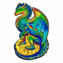 Unidragon dřevěné puzzle - Drak velikost M 2