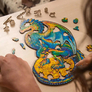 Unidragon dřevěné puzzle - Drak velikost M 3