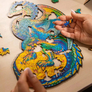 Unidragon dřevěné puzzle - Drak velikost M 7