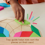 Dřevěné geometrické puzzle s mandalou 4