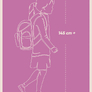 BAAGL SET 3 Coolmate Plum: batoh, penál, sáček