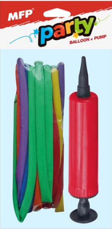 Set balónek noodle 20ks + pumpička - 