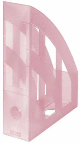 Herlitz - Stojan na spisy, růžový, transparentní - 