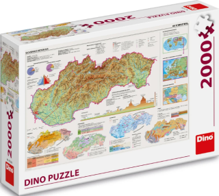 Puzzle Mapa Slovenska 2000 dílků - 
