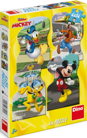 Puzzle Mickey ve městě 4x54 dílků - 