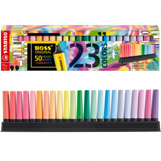 Zvýrazňovač STABILO BOSS ORIGINAL, sada 23 ks Deskset - neuveden