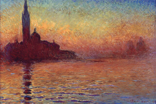 Plakát 61x91,5cm – Claude Monet - San Giorgio Maggiore at Dusk - 