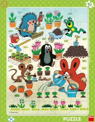 Puzzle Krtek zahradník 40 dílků deskové - 