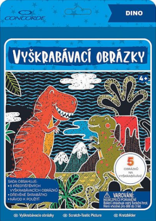 Concorde Vyškrabávací obrázky - Dino - 