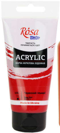 Akrylová barva Rosa 200ml – 406 deep red - 