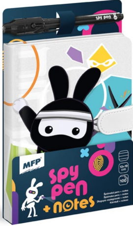 Blok s magnetem SPY NOTES - černý - 