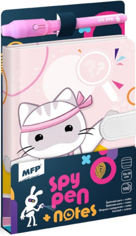 Blok s magnetem SPY NOTES - fialový - 