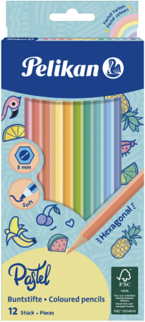 Pastelky pastelové, 12 ks - 