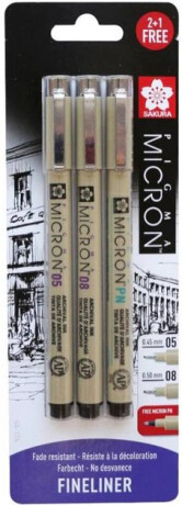 Sakura Sada Pigma Micron Black 2+1 PN zdarma - 