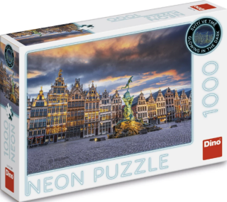 Puzzle Bouře nad Antverpami 1000 dílků neon - 