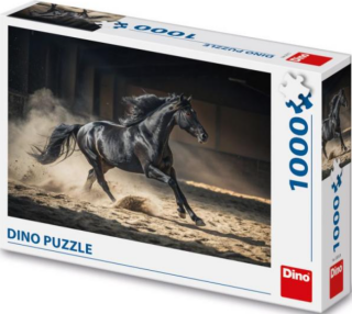 Puzzle Černý kůň 1000 dílků - 