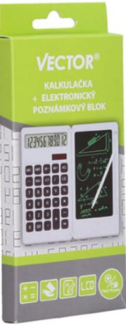Kalkulačka W046926 + elektronický poznámkový blok VECTOR - 