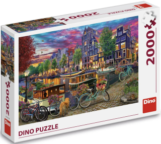 Puzzle Malovaný Amsterdam 2000 dílků - Neznámý