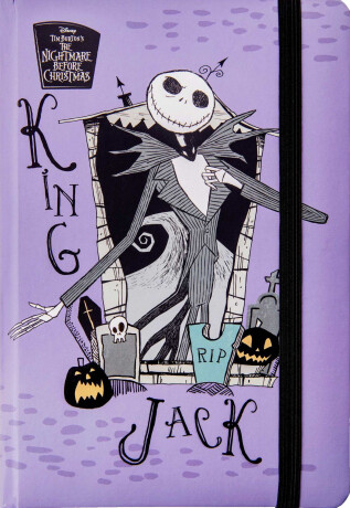 Zápisník s gumičkou Tim Burton 2, A5, 80 g, 80 listů, linkovaný, fialový - 