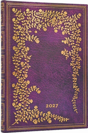 Diář Paperblanks 2027 New York Rose Midi Horizontall - 12M, Midi, horizontální - 