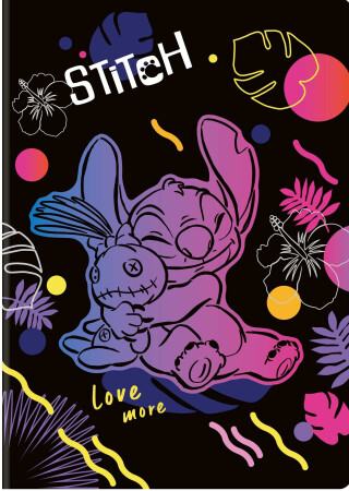 Sešit A4 60 l. čtverečkovaný Disney černý Stitch vzor 2 - 