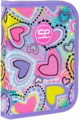 Penál 1-komorový bez vybavení Coolpack Clipper Sew Pastel Heart - 