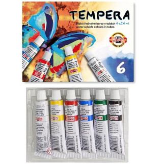 Temperové barvy 6ks (poškozené) - neuveden