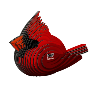 Kardinál červený 3D kartonová skládačka - 