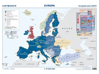 Evropská unie a NATO 1:17 000 000 - neuveden