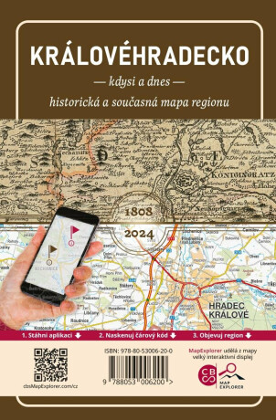 Královéhradecko kdysi a dnes - historická a současná mapa regionu - 