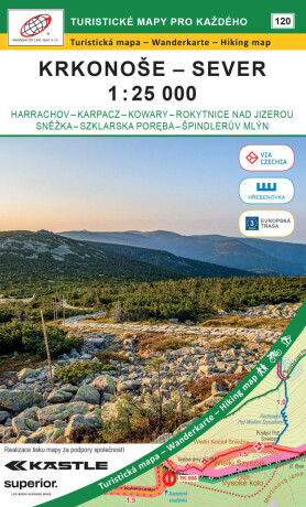 Krkonoše - sever 1:25 000 / 120 Turistické mapy pro každého - neuveden