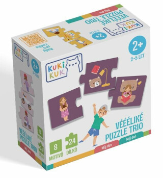 KukiKuk® KukiKuk -  Véééliké puzzle trio Můj den - neuveden