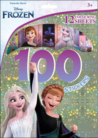 100 samolepek s omalovánkovými listy - Ledové království - neuveden