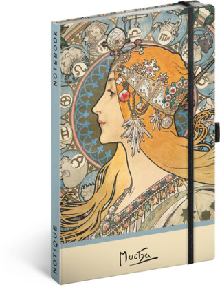 Notes Alfons Mucha - Zodiak, tečkovaný - 