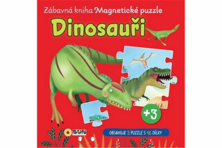 Zábavná magnetická kniha  DINOSAUŘI - čti a skládej (poškozené) - neuveden