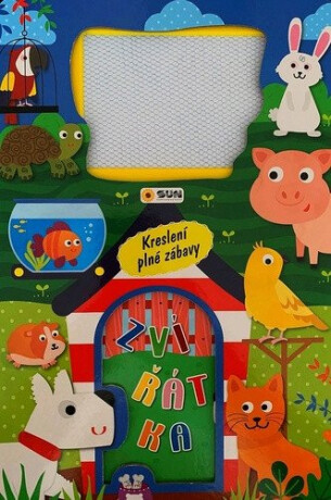 Zvířátka - knížka a magnetická kreslící tabulka (poškozené) - neuveden